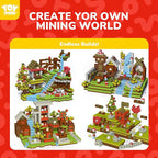 TOY Life Magnetic Blocks - 100PCS Magnetic Building Blocks Set for Kids Age 3-12 Year Old Boys Girls, 1" Mine World Magnet Building Cubes Sets for Toddlers