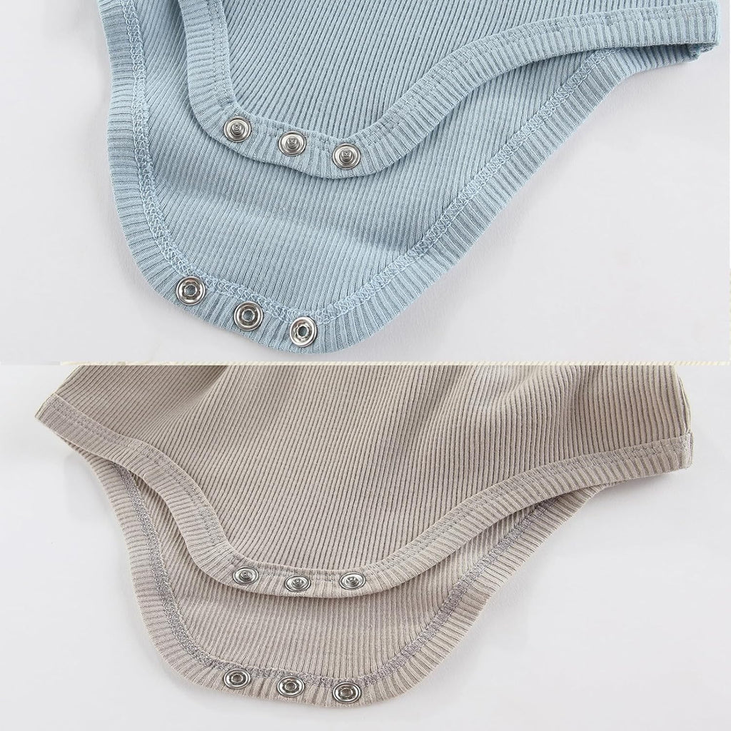 Newborn Baby Short Sleeve Bodysuit Cotton One-Piece Baby Clothes 5-Pack, 0-12 Months