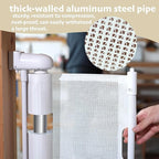 150" Extra Wide Retractable Baby Gates Dog Gate for Large Opening, 41" Extra Tall Mesh Pet Gate, Long Child Safety Gates with Fiberglass Rods for Stairways, Doorways, Hallways - Indoor/Outdoor Use