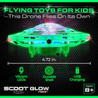 Force1 Scoot Glow Hand Operated Drone for Kids or Adults- Glow in the Dark Hands Free Motion Sensor Mini Drones, LED Lights, 360 Flips, Easy Indoor Small UFO Flying Orb Ball Drone Toy for Boys Girls