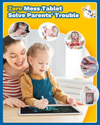 TEKFUN Easter Gifts for Kids, 15inch LCD Writing Tablet Drawing Board, Teen Girl Boy Gifts Age 8 and Up, Birthday Gifts for All Age Groups, Erasable Writing Tablet for Business Meeting (White)