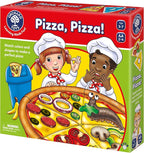 ORCHARD TOYS Moose Games, Pizza! Game. Match Colors and Shapes to Make a Perfect Pizza. for Ages 3-7 and 2-4 Players