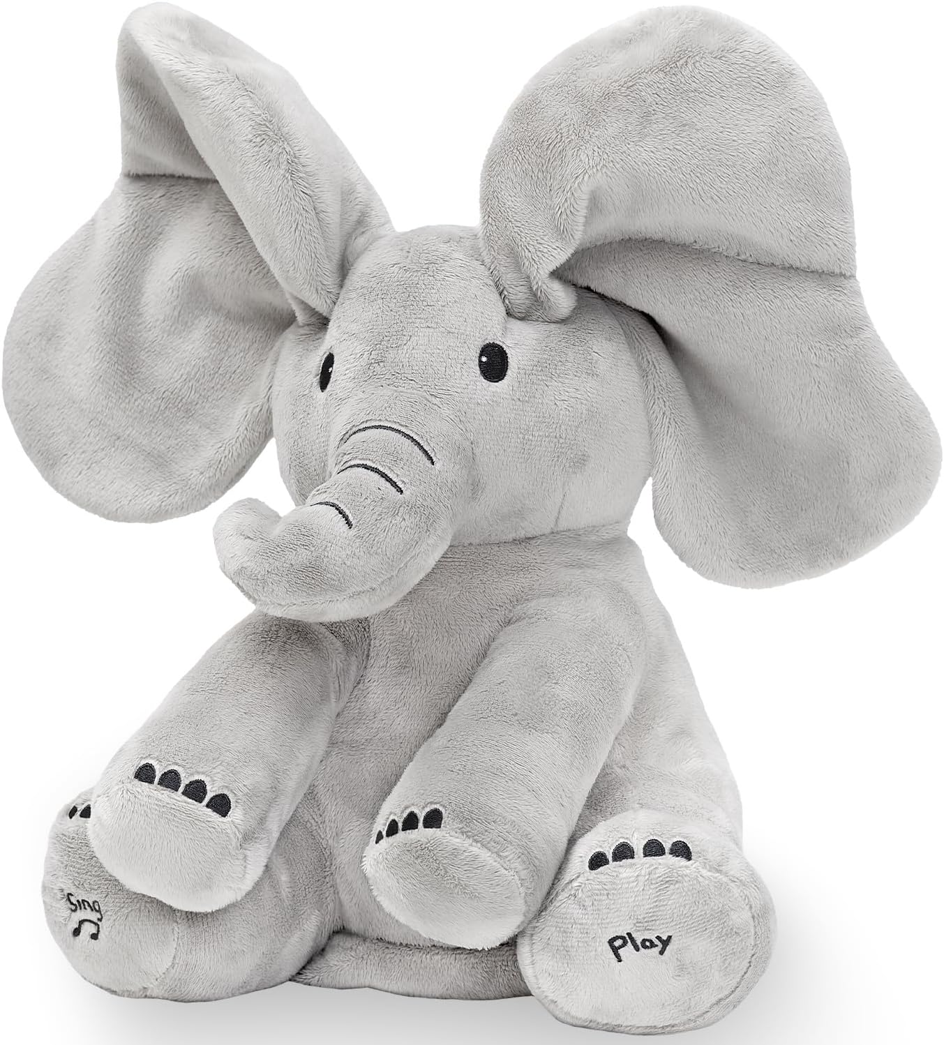 Tippi Peek a Boo Elephant Toy - Interactive Singing Elephant Teddy with Flapping Ears - for Newborn Baby Boys or Girls - Peekaboo Soft Toy for Babies 0-12 Months +