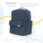 RED ROVR Mini Roo Lightweight Backpack | 6 pockets for everyday essentials (Navy)