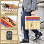 21 Inches Horse Racing Game, Horse Race Board Games with 11 Luxury Metal Horses,Thickened Wood Chessboard,Chips,Cards and Dice,Classic Wooden Table Top Board Games for Adults and Family