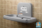 Koala Kare Horizontal Wall Mounted Baby Changing Station, Gray (KB200-01SS)