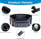Accmor Universal Stroller Organizer with Detachable Phone Bag, Stroller Bag Caddy Organizer Stroller Accessories for Uppababy, Baby Jogger, Nuna, Doona, Britax Strollers