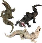 FUNSHOWCASE African Jungle Animals Black Nile Crocodile Toy Figure Realistic Plastic Figurine Height 2.5-inch