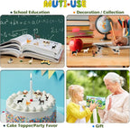 Toymany 14PCS 0.6-2.5" Tiny Farm Animal Figures Toy, Detailed Texture Farm Figurines Cake Topper, Easter Eggs Birthday Gift School Project for Kids Children Toddlers