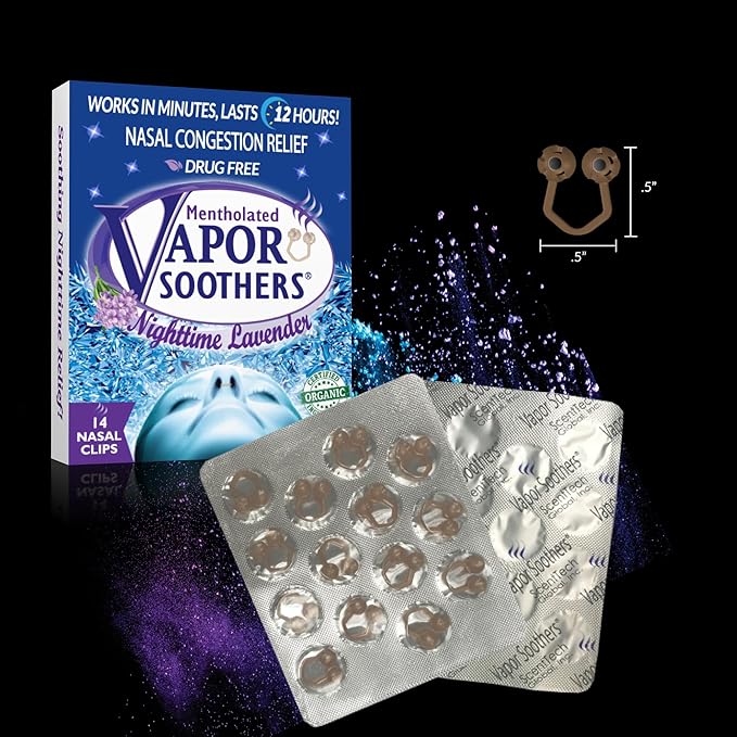 by Scenttech, Snore Reducing- Anti Snoring Aid, Nasal Dilators for Breathing, Instant Nasal Congestion Relief, Nighttime Lavender, 14 Count, Drug-Free