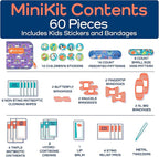 KeepGoing Small Travel First Aid Kit Kids – 60 Pc. Mini First Aid Kit for Purse, Diaper Bag, & Backpack with Latex-Free Bandages – 4 Oz., & 4.5 x 3.5 x 2 in, TSA-Approved