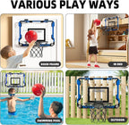 Indoor Basketball Hoop for Kids, Over The Door Mini Basketball Hoops, Mini Hoop with 4 Balls, Kids Basketball Hoop Sport Toys Gifts for 5 6 7 8 9 10 11 12+ Year Old Boys