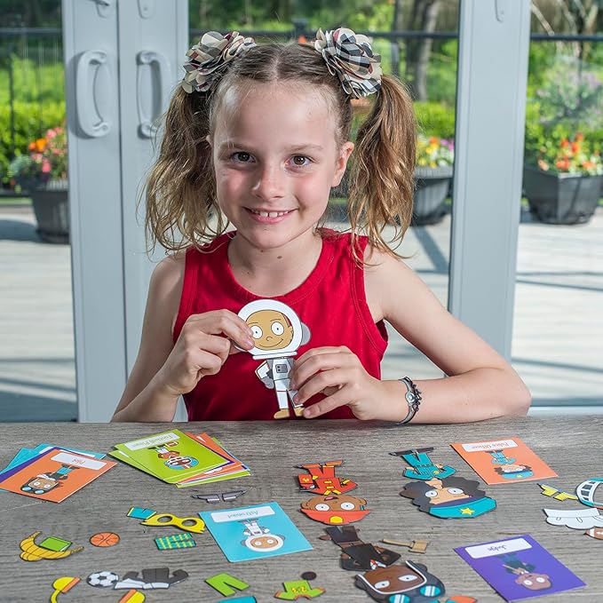 Open The Joy Magnetic Dress-up Playset for Kids - Mix and Match Magnetic Outfits, Accessories, and Characters - Ages 4 and Up