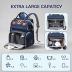 Diaper Bag with Changing Station, Baby diaper bags, Travel Essentials for Moms Dads, Boys, Blue