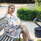 Rquite All-in-1 Car Seat Cover Baby, Carseat Covers for Girl Boy, Stretchy Soft Infant Car Seat Cover, Multi-use Baby Carrier Cover, Car Seat Canopy, Stroller Sun Shade, Nursing Breastfeeding Cover