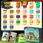 Soyee Magnetic Blocks 100 PCS Building Toys for Ages 4-8 9-12 3-5 Forest & Mine Theme Magnet Building Cubes STEM Sensory Toys for Kids Ages 3 4 5 6 7 8 9 10 11 12 Year Old Boys Girls Birthday Gifts