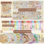 20 Sets DIY 3D Sticker Scenes for Adults Relief Stress, Cute Kawaii 3D House Sticker Therapy for Women Teen Girls Kids Pass The Time, Make Your Own Mini Room Scene Collection Book with Tweezer