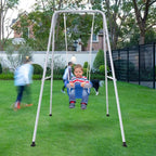 2 in 1 Baby Jumper with Swing - Indoor and Outdoor Use, Toddler Swing with Foldable Stand (Blue)