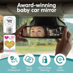 Onco Baby Car Mirror & Car Window Shades Bundle (18.9″ × 12″) - UPF 50+ Window Shade, 100% Shatter-Proof Car Mirror for Baby, Universal Shades & Mirror