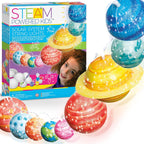 4M: STEAM Powered Kids: Solar System String Lights - Assemble & Paint Your Mini-Planetarium, LED Lights, DIY Outer Space Art & Craft Kit, Kids Ages 5+