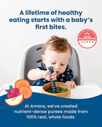 Amara Organic Baby Food - Stage 2 - Kale Potato - Baby Cereal to Mix With Breastmilk, Water or Baby Formula - Shelf Stable Baby Food Pouches Made from Organic Fruit and Veggies - 14 Pouches, 3.5oz Per Serving