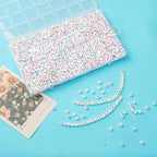 1400pcs Letter Beads, 4x7 mm Acrylic Alphabet Beads, Beads for Jewelry and Bracelet Making, in 28 Grid Box (White and Colorful)