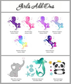 Decor Designs Decals Girls Nursery Baby Grey and Pink Elephant Custom Name Personalized Wall Decal Sticker for Playroom Decor or Baby's Room (Multi-Sizes) (Name with Initial)