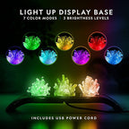 National Geographic Crystal Growing Kit - 3 Vibrant Colored Crystals to Grow with Light-Up Display Stand, Science Toy for Girls and Boys Ages 8-12, Includes 3 Gems, Cool STEM Gift (Amazon Exclusive)