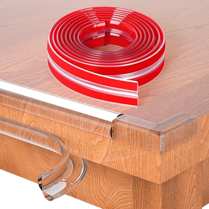 Corner Protectors Baby Proofing 6.6ft(2M) with 4 Corners,Corner Protector,Furniture Corner Guard & Edge Safety Bumpers, Soft Edge Protectors with Upgraded Pre-Taped Strong Adhesive