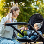 Portable Bottle Warmer Travel Baby Bottle Warmer for Breastmilk On The Go Travel Bottle Warmer Leak-Proof 2 Modes Fast Heating Three 3800mAH Battery Capacity to Meet Your All-Day Needs