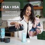 CERES CHILL OG Breastmilk Chiller, Reusable Storage Container, Up to 34 oz. - Bottle Cooler Keeps Milk at Safe Temperatures for Up to 20 Hours, Connects w/Most Pumps (Ultra Violet Lavender)