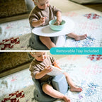 Upseat – The Original Ergonomic Baby Floor & Booster Seat with Tray, Developed with Physical Therapists for Upright Posture & Healthy Hip Development, 4–24 Months, Dishwasher-Safe Extra-Large Tray