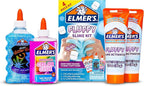 Elmer’s Fluffy Slime Kit, Includes Translucent Color Glue, Glitter Glue, Fluffy Slime Activator, 4 Count - Perfect for Parties, Gift, Activity Time