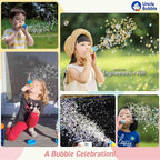 Uncle Bubble Confetti Bubbler 2 Sets - Kiddo Bubble Blower | Make Thousands of Tiny Bubble in One Breath with World Record Best Bubble Solution