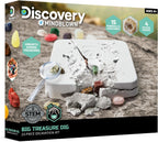 Discovery™ Big Treasure Dig STEM Kit – 23-Piece Excavation Set for Kids| Dig for 15 Gemstones, 4 Crystal Geodes & Pyrite Nuggets| Real Tools| Educational Geology Toy| Science Activity Gift| Ages 8+