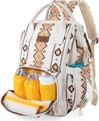 Wrangler Aztec Backpack Organized Daypack Travel Baby Bag with Stroller Strap and Side Bottle Pockets