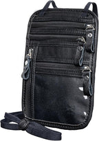 Neck Wallet - Rfid Wallet Women - passport holder for travel - Travel Wallet Passport Holder For Travel Women - 10.3x6.8inch (Black)