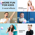 YLL Mini Karaoke Machine with 2 Wireless Microphones, TOP Kids Gifts for Girls Ages 3, 4, 5, 6, 7, 8, 9,10,11,12 +Year Old, 4-12 Years Old Birthday Toy Gift for Girls Boys Party (Black Blue)
