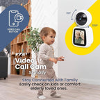VTA+ Full HD Smart Video Call Camera, 2.8” Screen, Elderly & Child Care Indoor Security, Motion Tracking & Night Vision, 2-Way Audio, WiFi 350° Rotation