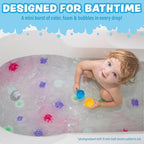 Tub Works Lil' Bursts Mini Bath Bombs for Kids, 90 Count, Gumdrop | Nontoxic | Tiny With A Burst of Color, Foam & Bubbles | Customize Bath With Fun Colors | Create Bath Art