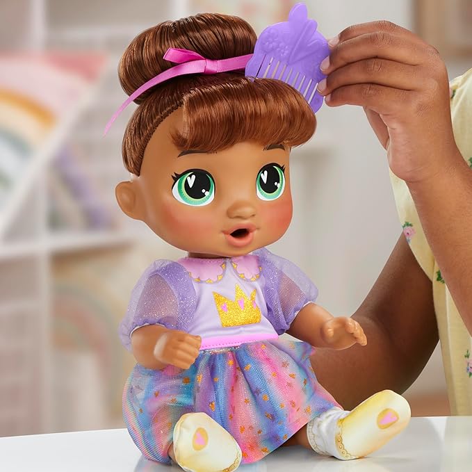 Baby Alive Fairy Fashions Sophia Sparkle Doll with Clothes Accessories, Brown Hair, 11 Inches, Toys for 3 Year Old Girls and Boys & Up (Amazon Exclusive)