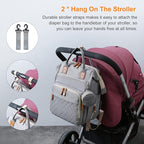 Diaper Bag with Changing Station, Waterproof 3 in 1 Baby Diaper Backpack with Foldable Changing Pad, Large Travel Back Pack for Baby Girl Boy, Grey