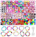 1000PCS Polymer Clay Beads Bracelet Making kit, 24 Style Cute Fun Beads Animal Beads Charms for Jewelry Necklace Earring Making DIY Accessories for Women Girls