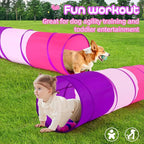 Kids Play Tunnel Tent for Toddler, 6-ft Pop Up Crawl Tunnel Toy for Baby Infant Children or Dog Cat, Collapsible Gift for Boy and Girl Play Tunnel Indoor and Outdoor Game (Colorful Play Tunnel)