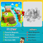 Soyee 150PCS Magnetic Blocks - Magnetic Building Blocks Stacking Magnets Toys for Kids Montessori Sensory STEM Toddler Construction Toys for Ages 3-5 5-7 8-13 Christmas Birthday Gifts