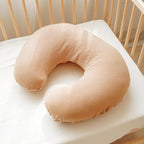 Konssy 2-Pack Muslin Nursing Pillow Covers, Soft & Adorable Nursing Covers for Breastfeeding Pillows, Slipcovers for Newborn Boys & Girls(Brown,Sun)