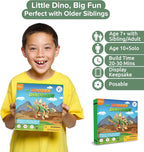 Little Jupiter DIY Wooden Kit with Stickers - Dinosaur Toys for Kids for 7-12 Yrs - Dinosaur Toy Woodworking Kits - Wood Crafts - Kids Building Kit - Wooden Crafts (Stegosaurus)