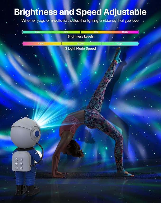 Rossetta Astronaut Galaxy Projector, Star Projector for Bedroom, LED Night Light for Kids Room with Timer and Remote, Room Decor Aesthetic, Home Decor, Gifts for Adults, Teens, Christmas, Birthday