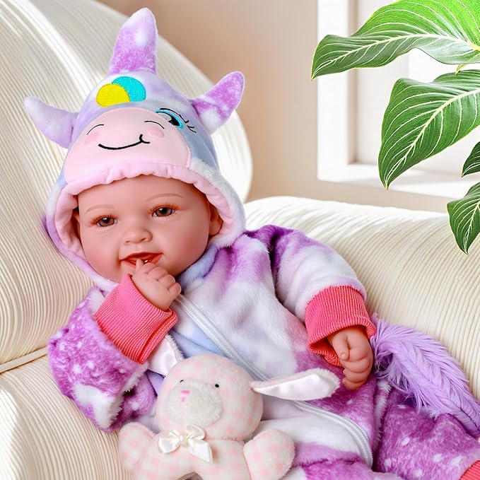 BABESIDE Lightweight Baby Doll Set – 15" Realistic Soft Doll for Girls, Easy to Carry & Hug – Pretend Play & Gift for Toddlers