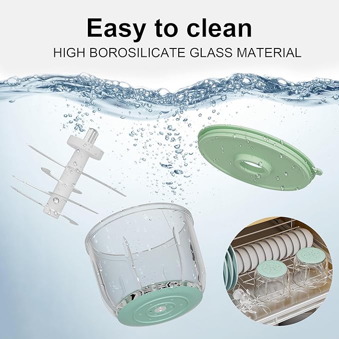 Baby Food Maker-Upgrade, Phydge Baby Food Blender with Baby Food Containers, Silicone Spoons, Easy to Clean, 10oz Baby Food Processor for Fruit, Vegetable, Meat